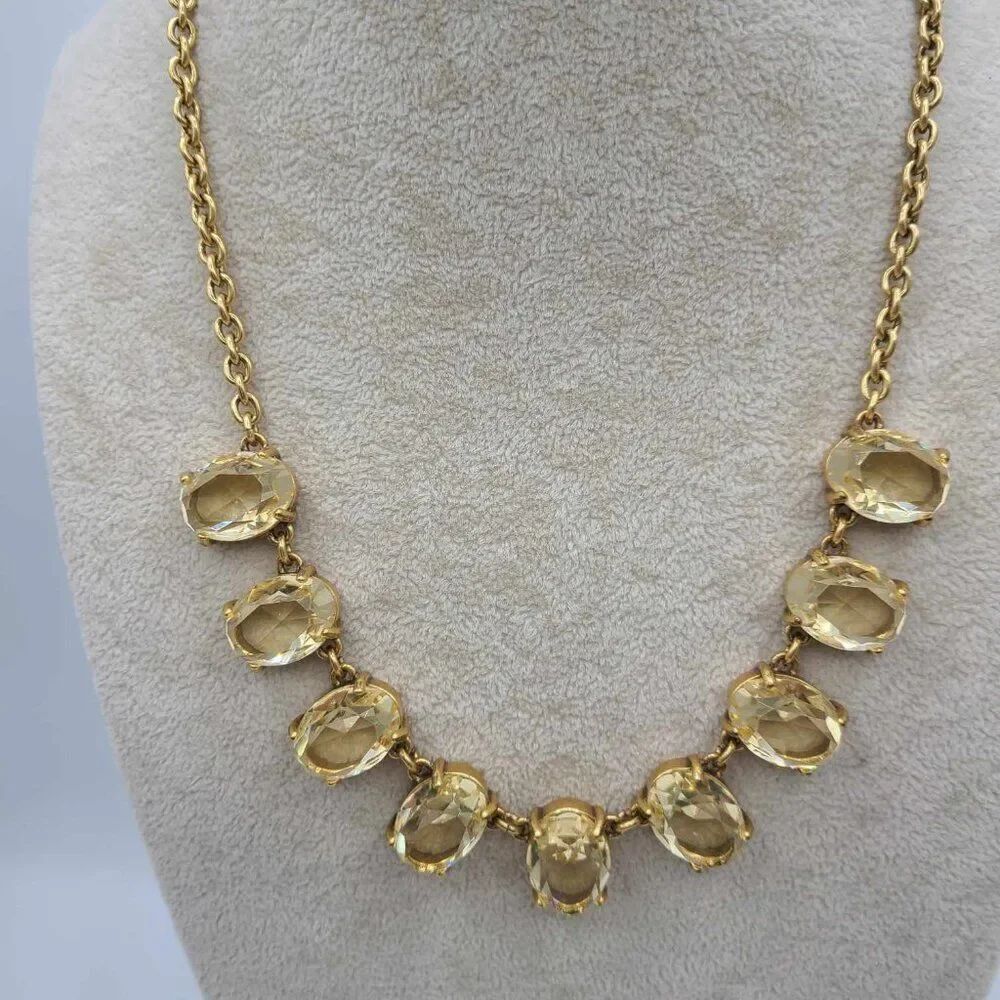 J Crew Yellow Crystal Necklace